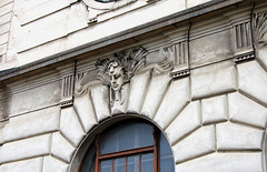 Detail of Window, Principal Facade f Central Railway Station, Prague