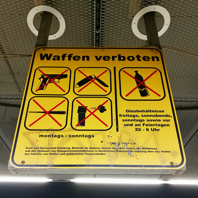 Hamburg 2019 – Weapons not allowed
