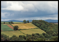 distant Dartmoor hills