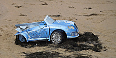 Bentley on the beach at Margate