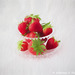 Strawberries on Crystal Still Life Filter Sketch