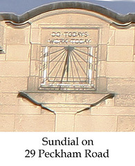 Sundial on 29 Peckham Road London SE5