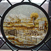 Netting Quail Stained Glass Roundel in the Cloisters, June 2011