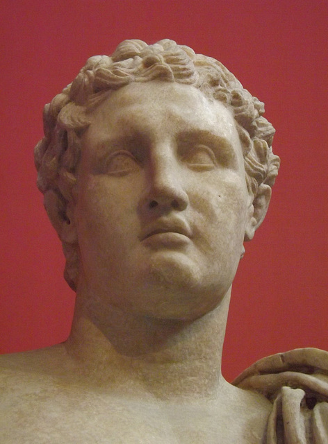 Detail of the Atalante Hermes in the National Archaeological Museum in Athens, May 2014