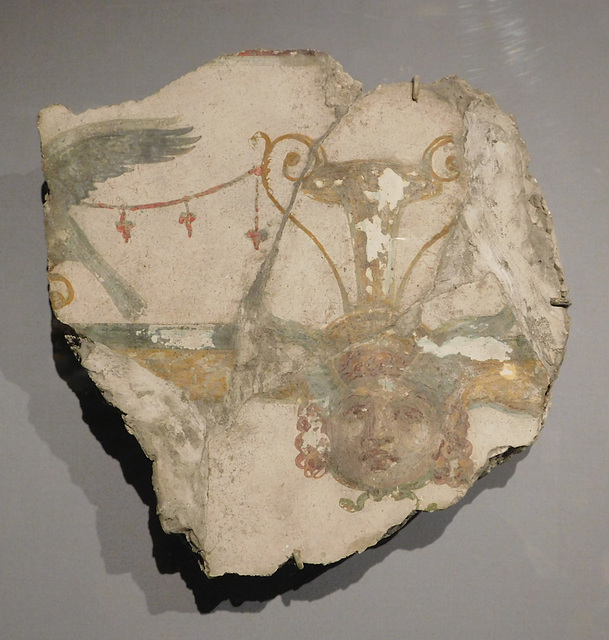 Wall Painting Fragment with a Gorgoneion in the Metropolitan Museum of Art, March 2018