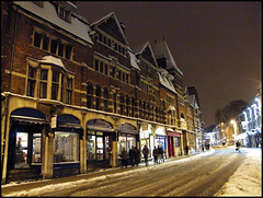 snowy night in George Street