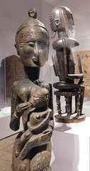 Detail of the Mother and Child Sculpture in the Metropolitan Museum of Art, February 2020