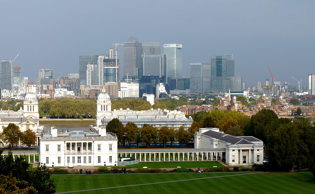 View from the Royal Observatory, Greenwich, London