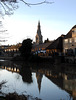 Stamford - looking across the River Welland from Water Street towards St Mary 2015-02-18