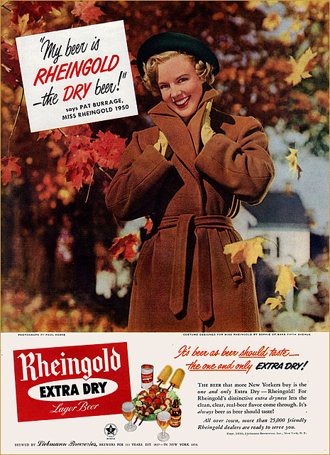 Rheingold Beer Ad, 1950