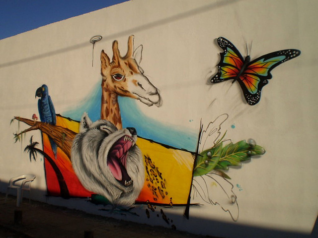 Wildlife mural.