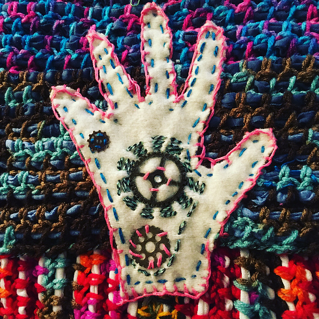 Detail, crochet work in progress