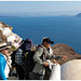 Tourists on Santorini
