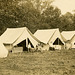 Tents at Raise 'ell Camp, Cooks Mill, Pennsylvania