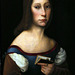 Portrait de femme attribué à Giulio Bugiardini . Huile sur bois