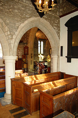Looking towards nave from Danvers Chapel, Swithland Church, Leicestershire