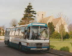 D J Coaches GCK 431W in Barton Mills - 23 Mar 1990