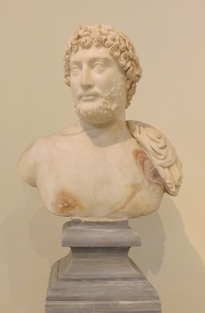 Portrait Bust of Hadrian from Athens in the National Archaeological Museum of Athens, May 2014