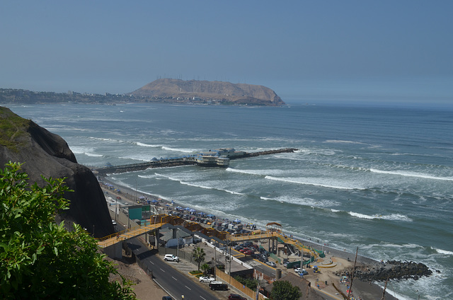 Lima, La Rosa Nautica Restaurant and Morro Solar Mountain