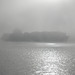 Containerschiff  im Nebel