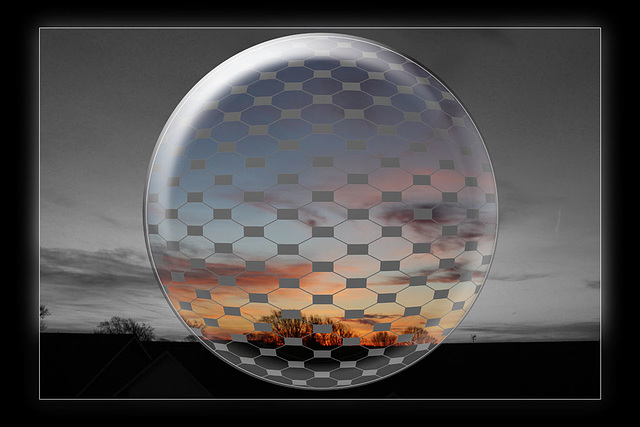 Patterned sphere 16 & Seaford sunrise