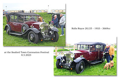 Rolls Royce 20-25 at Seafords Coronation Festival 8 5 2023