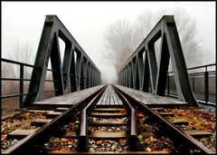 Eiserner Steg, Localbahn- und Fußgängerbrücke - Iron Bridge, local railroad and pedestrian bridge