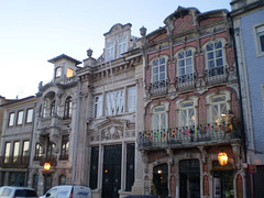 Art Nouveau façades, by the Central Canal.