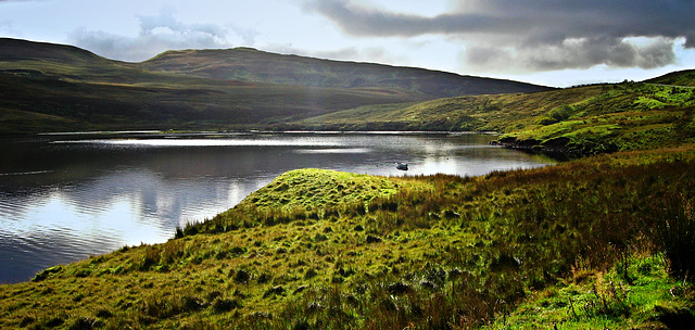 Light and shadow on Loch Fada, Trotternish, Isle of Skye