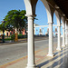 Mexico, Campeche, The Independence Square (Plaza de la Independencia) from the Gallery of Museo el Palacio