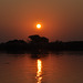 Sunsubiro. Lasta vespero en Okavango-Delto