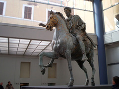 Emperor Marcus Aurelius on horseback (175 AD).