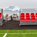 Fußballplatz vor Eisbergen