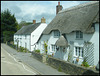 thatched white cottage