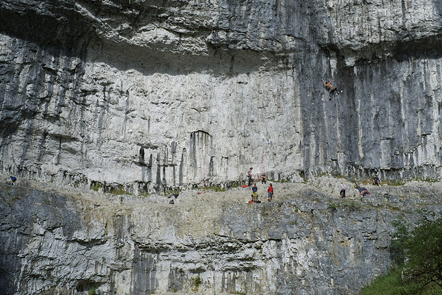 Climbers at Malham Cove