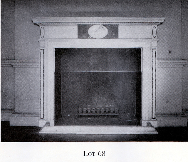 Chimneypiece in the Small Drawing Room, Branches Park, Suffolk (Demolished) From a 1957 Auction Catalogue