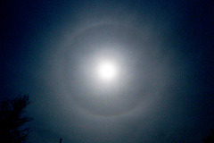 A 22 degree Halo around the Moon