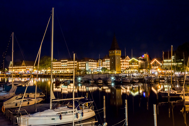 Abends am Lindauer Hafen