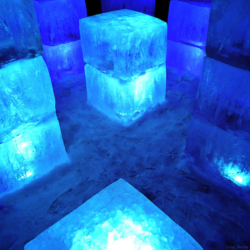 Icecubes at night