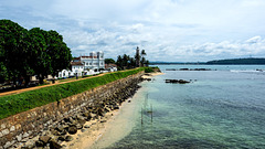 Galle Lighthouse and Galle Fort walls, Sri Lanka