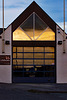Lifeboat House Door at Sunset
