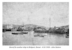 Bornrif & another ship in Bridport, Dorset - 4/6/1938 - John Sutters