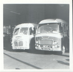 Hebble 48 (OCP 87) and unknown HAG 121 in Rochdale - circa 1965