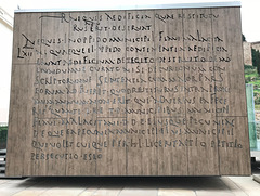 Engraved Latin Text