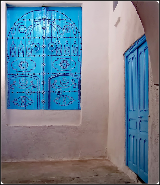 Tunisi : Dettagli azzurri nella Medina