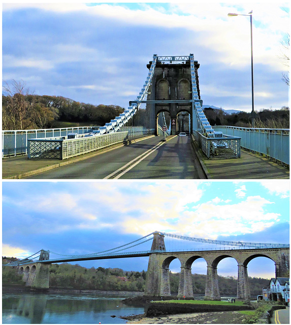 The Menai Suspension Bridge North Wales.
