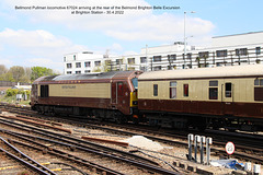 Belmond 67024 arriving at Brighton with baggage car 30 4 2022
