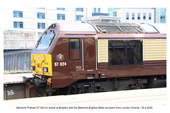 Belmond 67024 on arrival at Brighton 30 4 2022