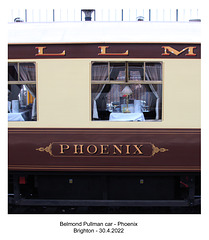Belmond Pullman car Phoenix name panel, Brighton 30 4 2022