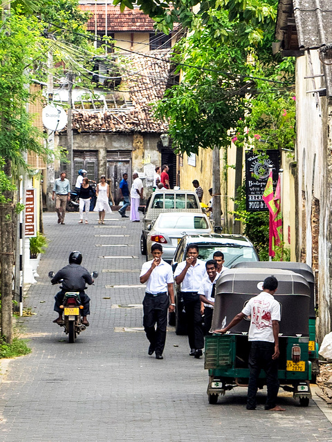 Street scene in Galle, Sri Lanka